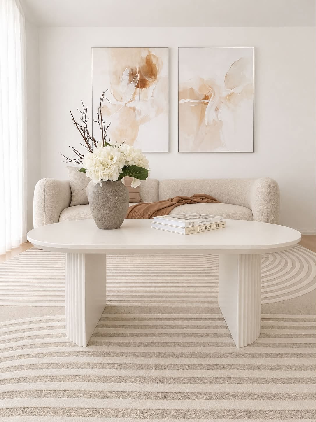 Essentials Collection - White Timber Coffee Table
