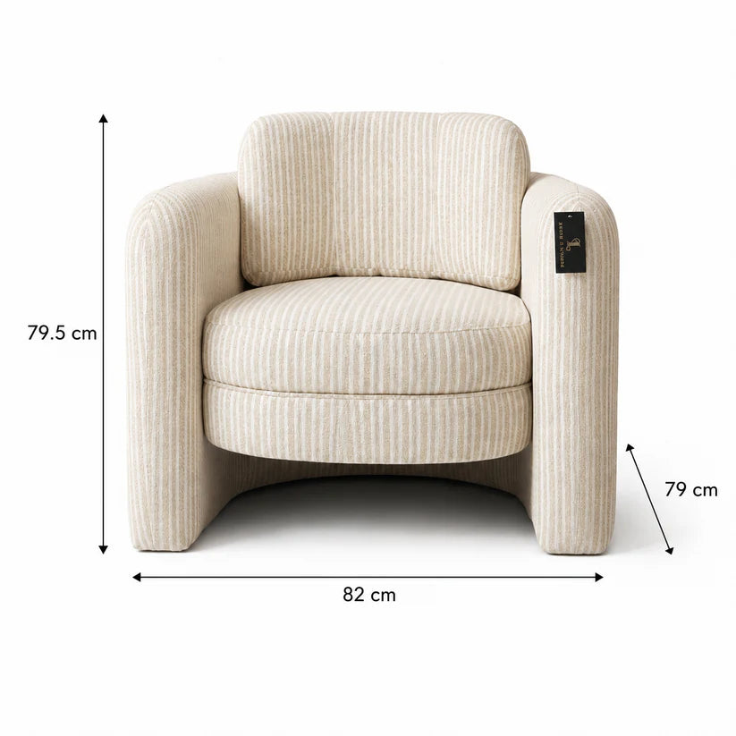 Loom & Living - Munson Accent Occasional Chair - Stripes