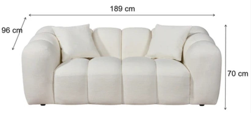 Annabelle 2 Seat White Sofa