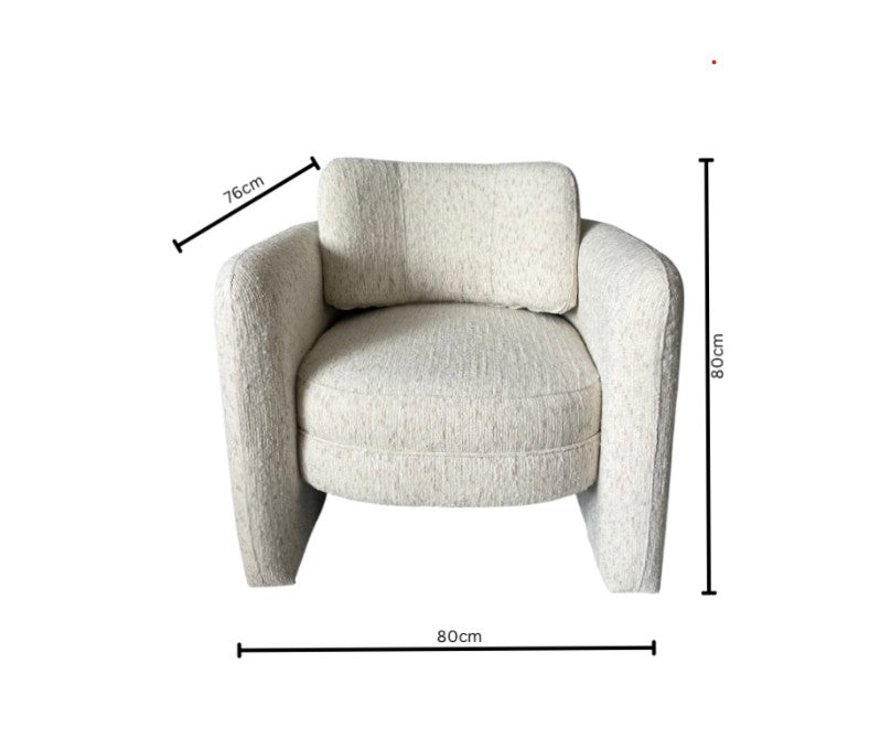 Loom & Living - Munson Textured Fabric Accent Chair - Hamptons