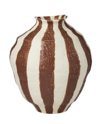 Rayas Ceramic Vase LARGE - Tan