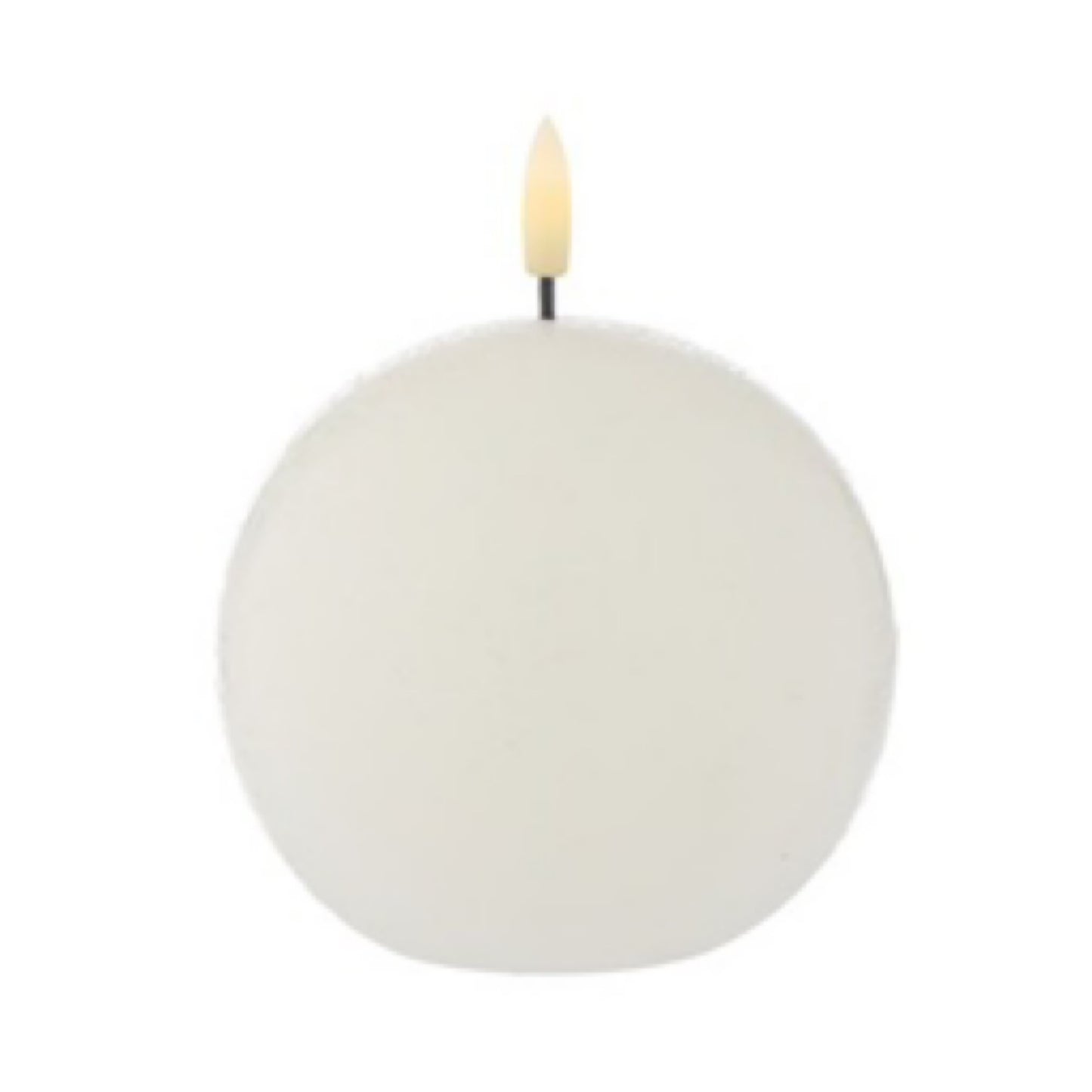 AMALFI HUGHE LED FLICKERING SPHERICAL CANDLE RUSTIC WHITE