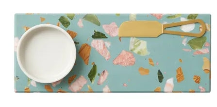 Jewel Terrazzo/Ceramic 3pc Serving set