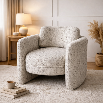 Loom & Living - Munson Textured Fabric Accent Chair - Hamptons