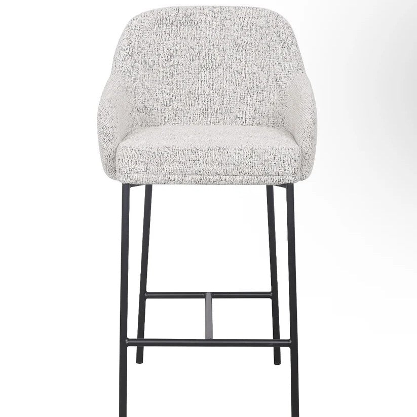 Bar Stool - Matte Black, Salt & Pepper | Lauren - Loom & Living