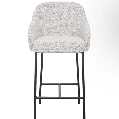 Bar Stool - Matte Black, Salt & Pepper | Lauren - Loom & Living