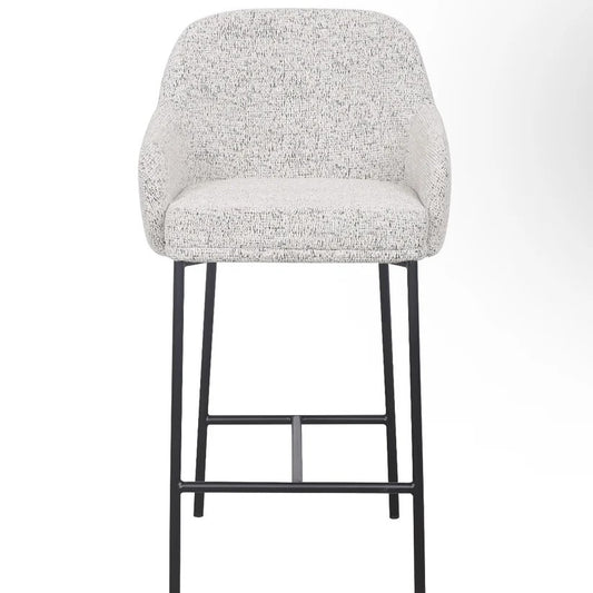 Bar Stool - Matte Black, Salt & Pepper | Lauren - Loom & Living