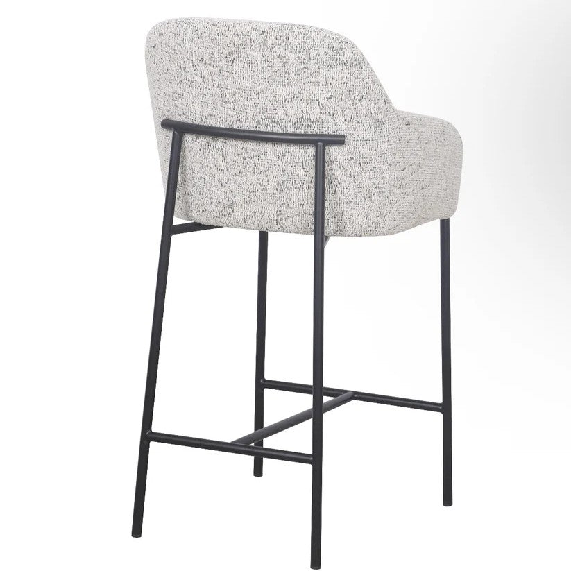 Bar Stool - Matte Black, Salt & Pepper | Lauren - Loom & Living