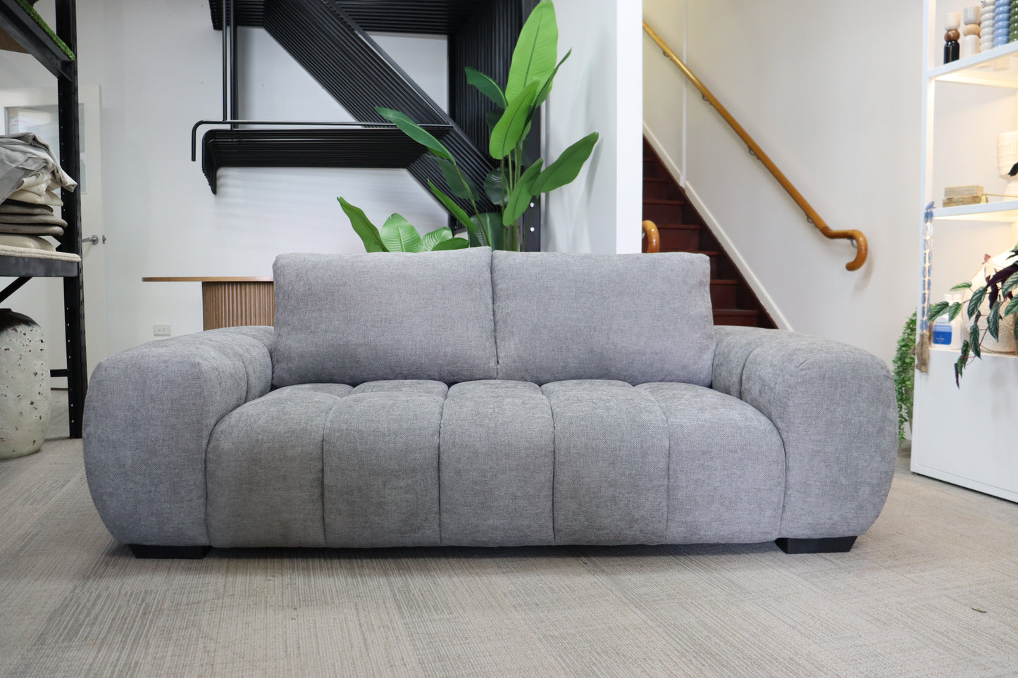 Sofia 3 Seat Sofa Lounge - Mid Grey