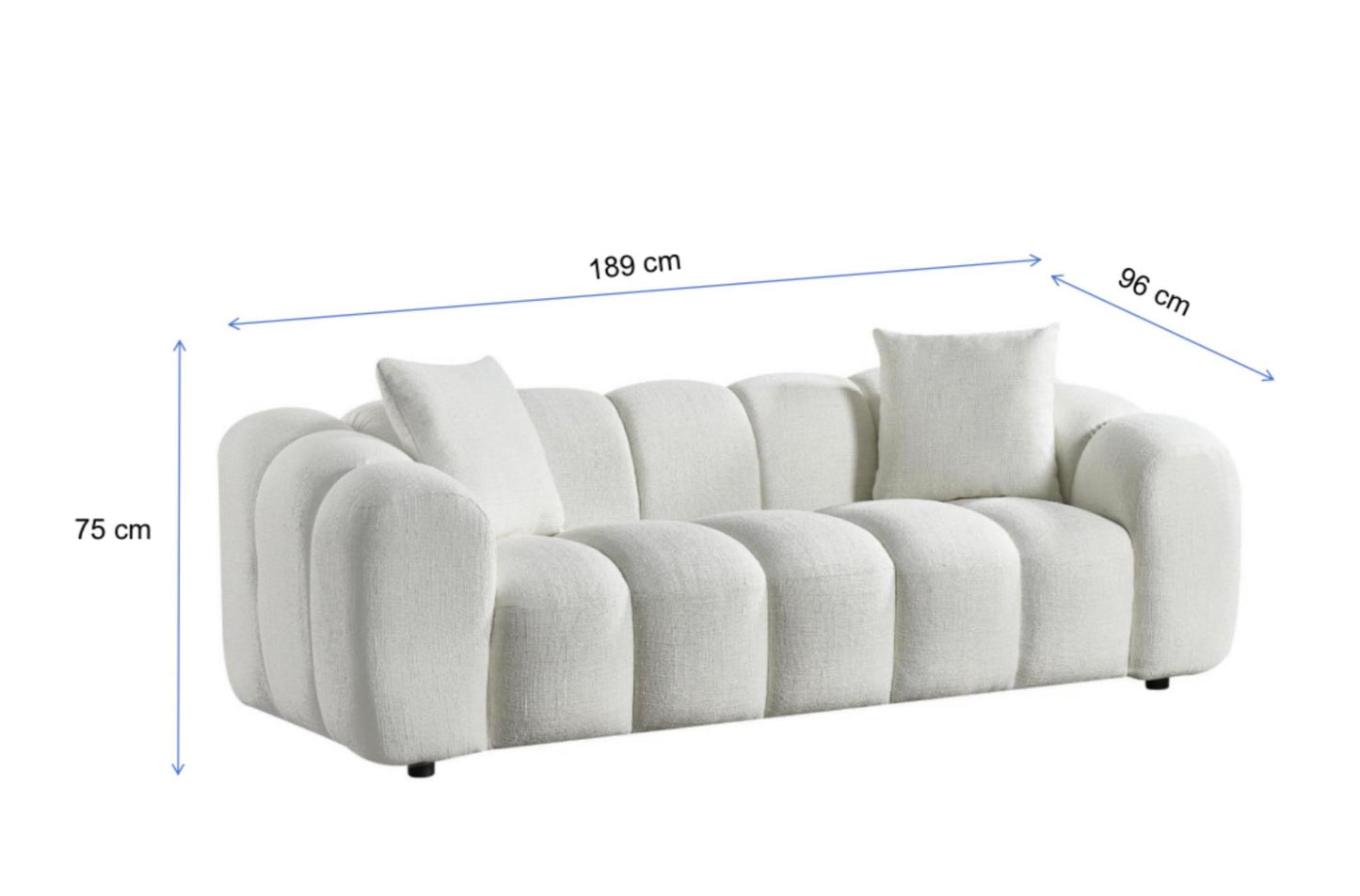 Annabelle 3 seat Sofa Lounge - White