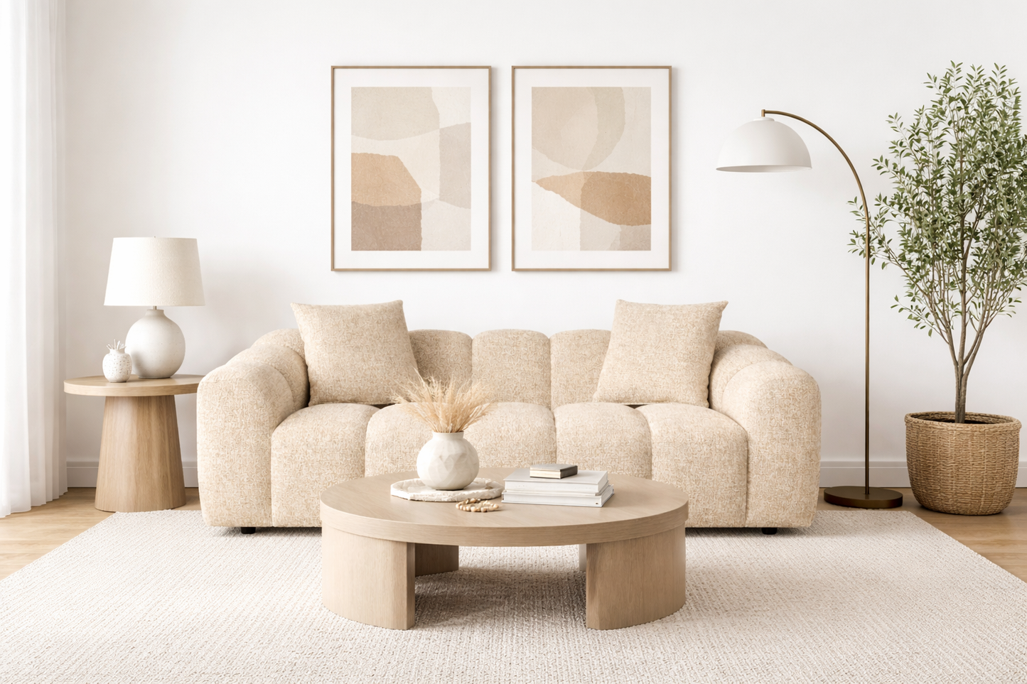 Annabelle 3 seat Sofa Lounge - Dust