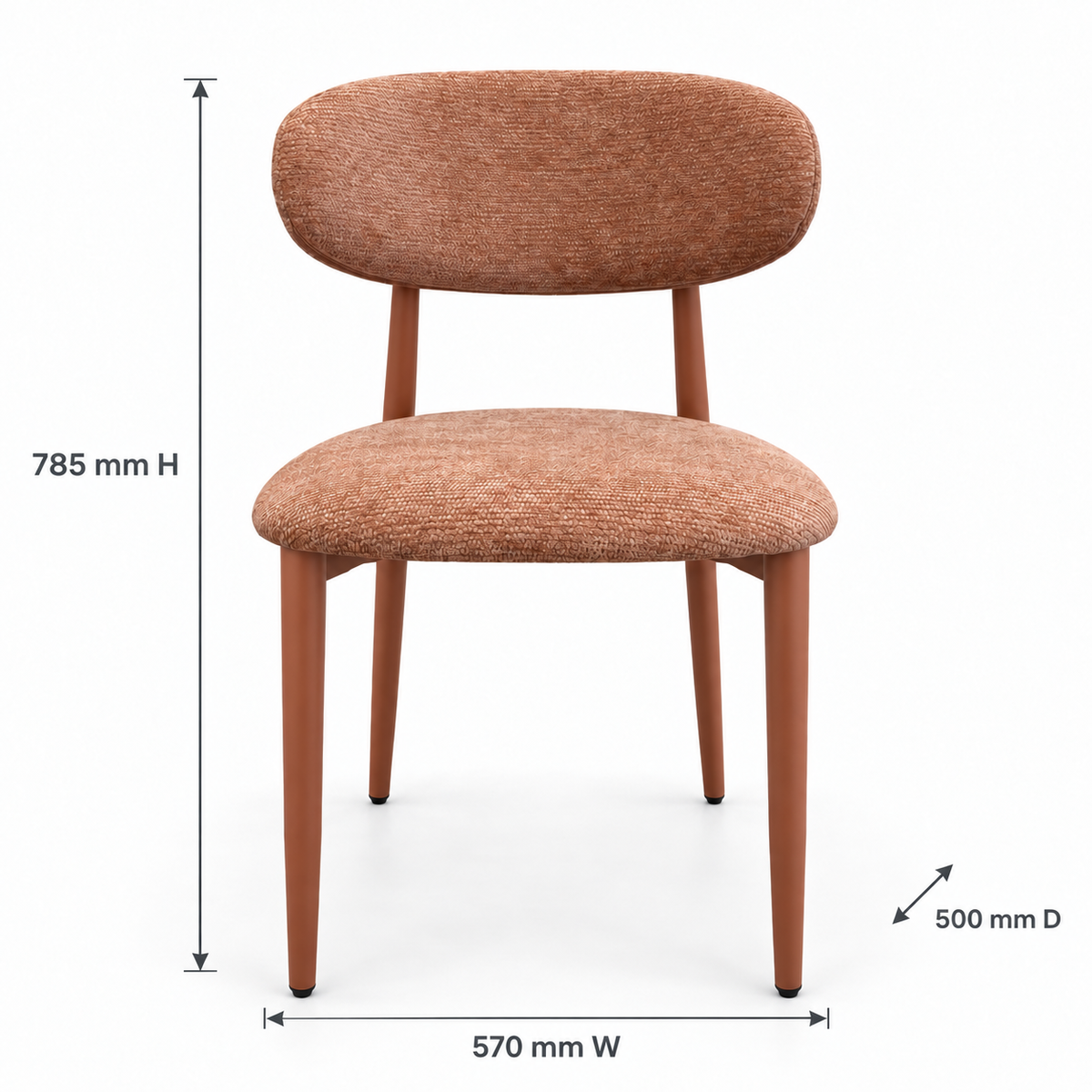 Sienna Dining Chairs- Terracotta (set of 2)