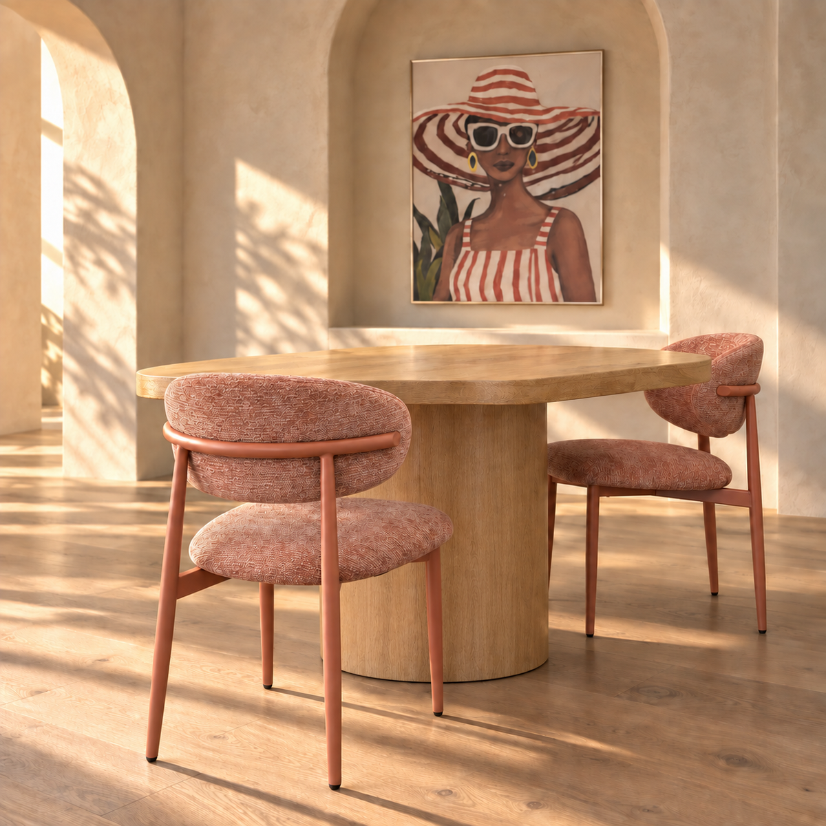 Sienna Dining Chairs- Terracotta (set of 2)