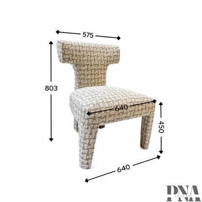 Loom & Living Designer Lux Haven Fabric Dining Chair