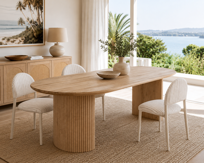 Essentials Collection - Natural Dining Table with Ceramic Top