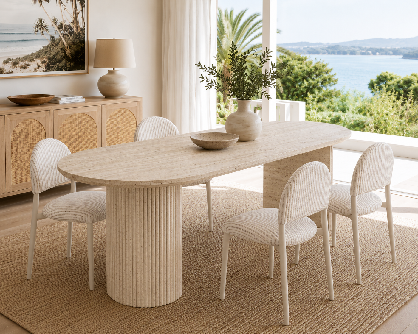 Essentials Collection - Travertine Dining Table