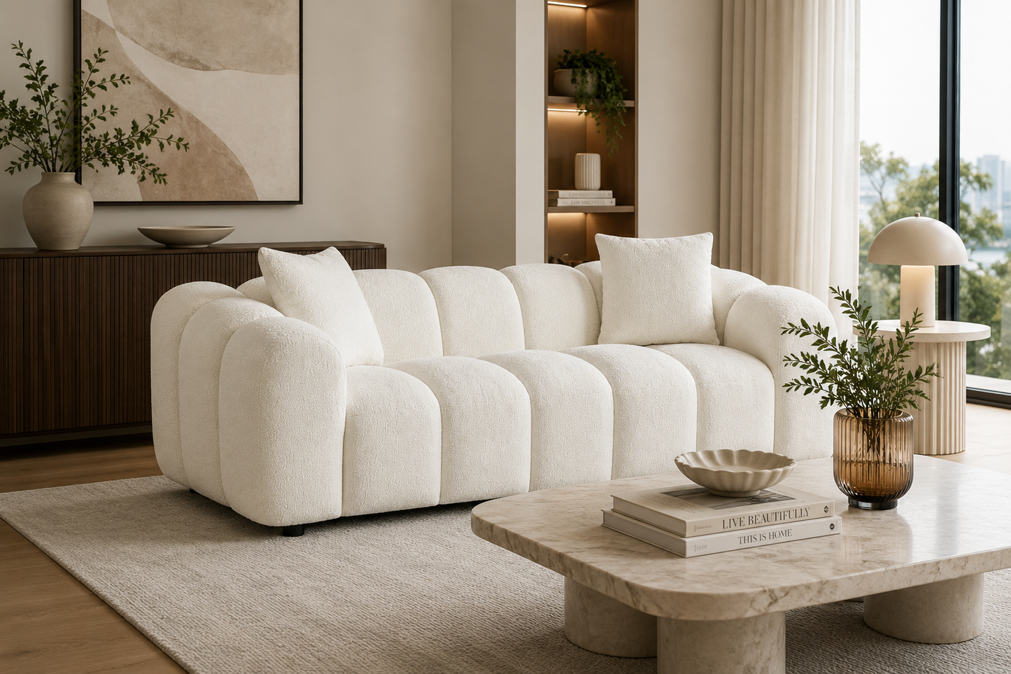 Annabelle 3 seat Sofa Lounge - White