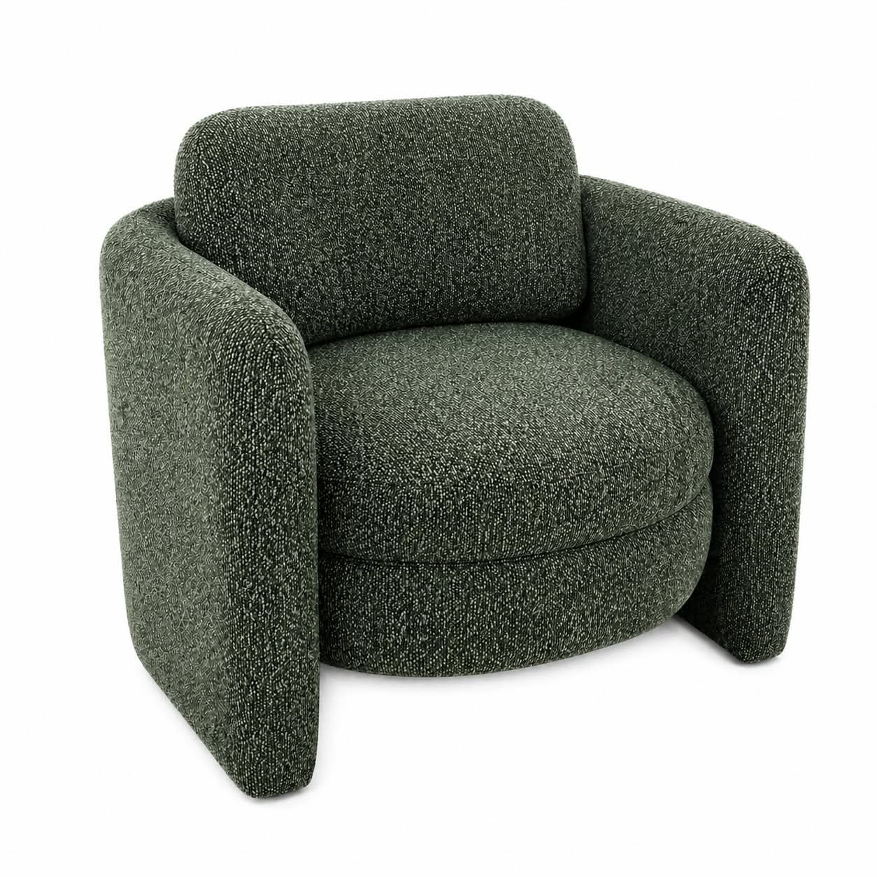 Loom & Living - MUNSON Accent Chair - Munson Textured Fabric Accent Chair - Olive