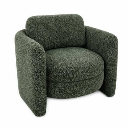 Loom & Living - MUNSON Accent Chair - Munson Textured Fabric Accent Chair - Olive