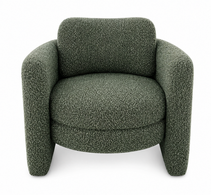 Loom & Living - MUNSON Accent Chair - Munson Textured Fabric Accent Chair - Olive