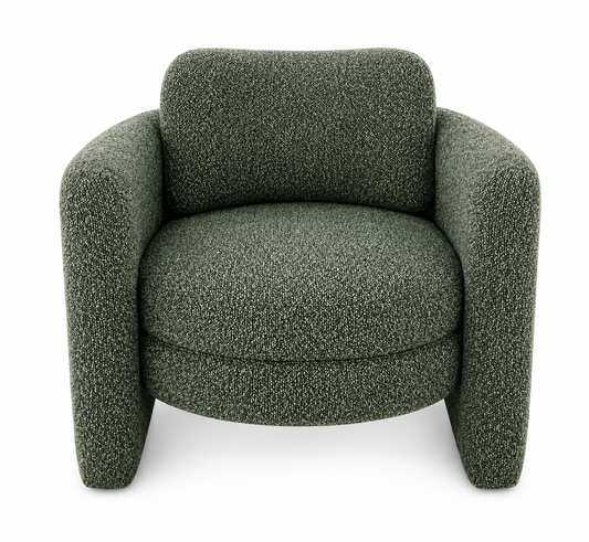 Loom & Living - MUNSON Accent Chair - Munson Textured Fabric Accent Chair - Olive
