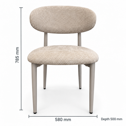 Sienna Dining Chairs- Ivory (set of 2)