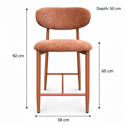 Sienna Bar Stools - Terracotta (set of 2)