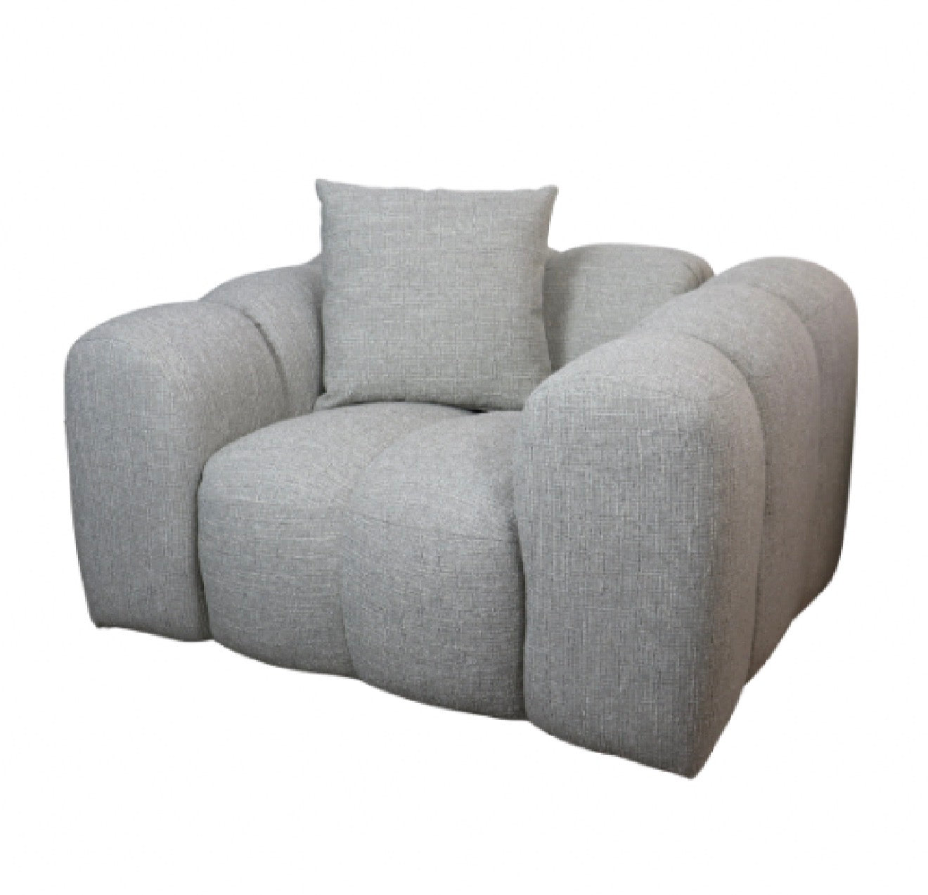 Loom & Living - Oversized Annabelle Armchair Single Sofa Lounge - Storm