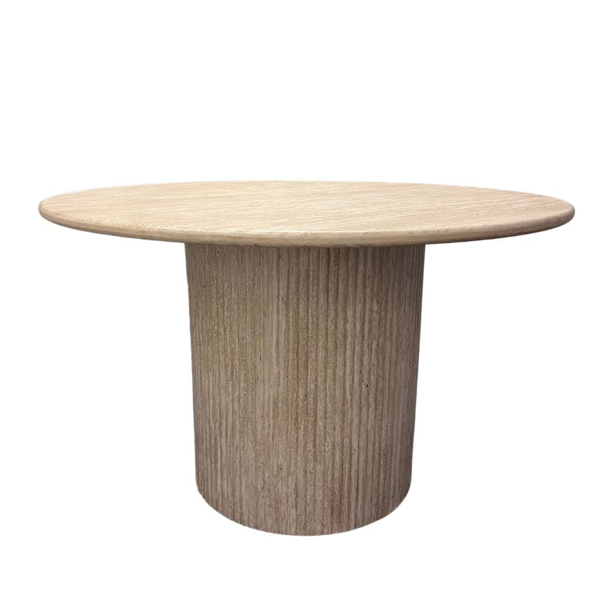 Travertine Style Round Dining Table
