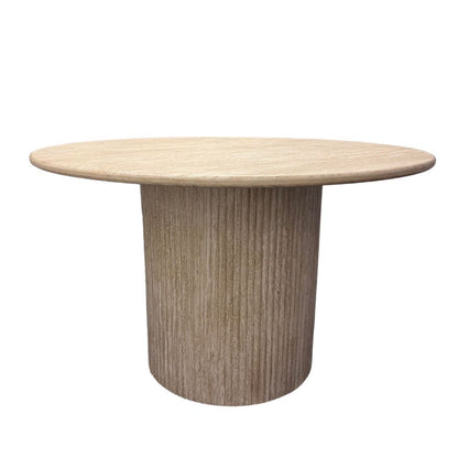 Travertine Style Round Dining Table