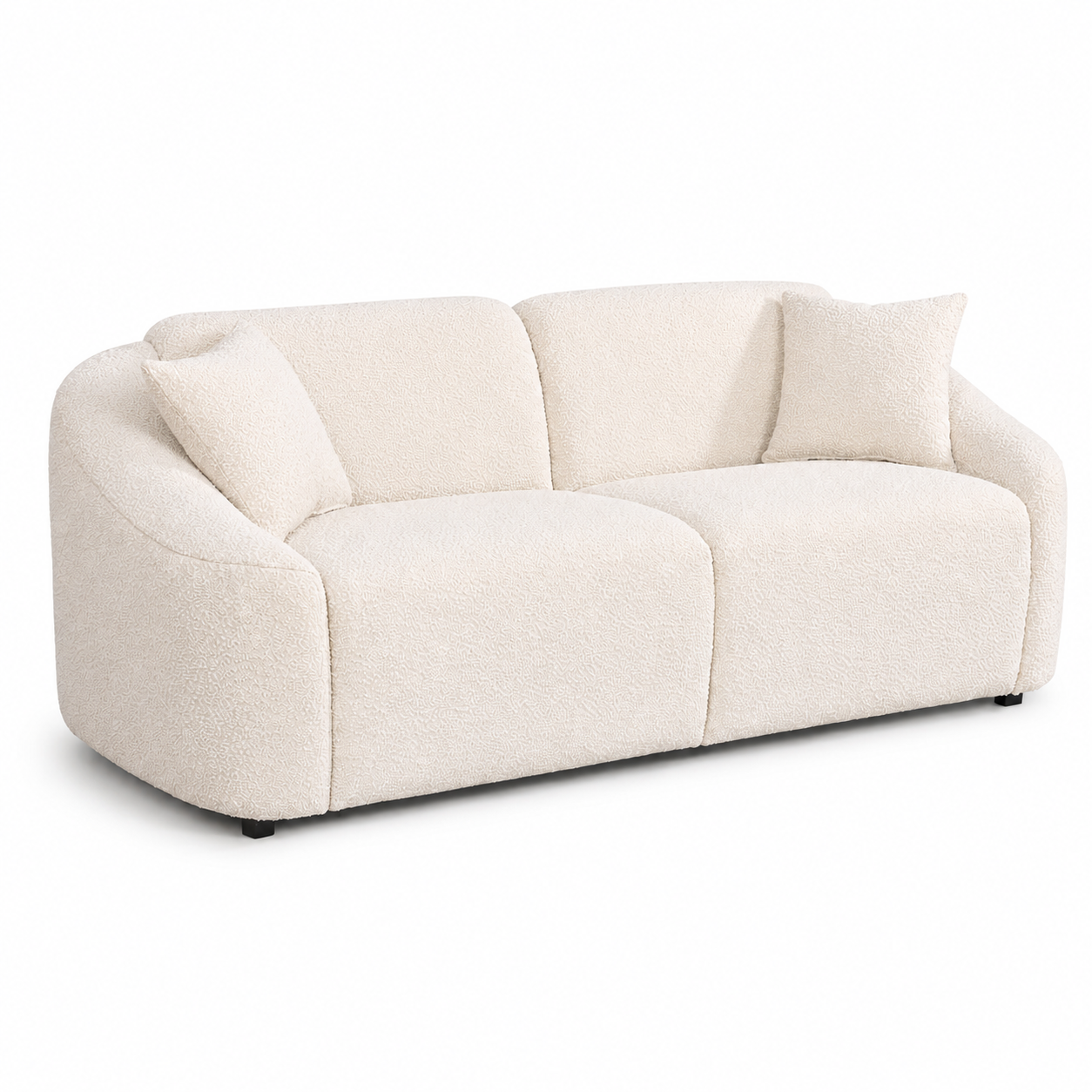 Mandy Boucle - 2 Seat Sofa Lounge - Ivory