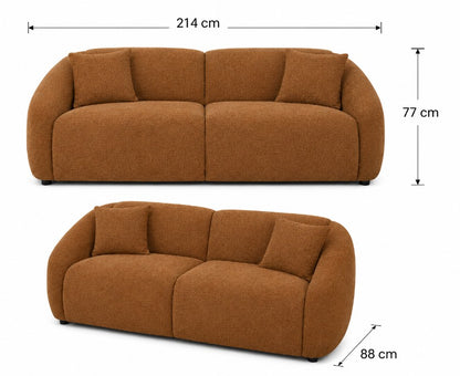 Mandy Pumpkin - 3 Seat Sofa Lounge