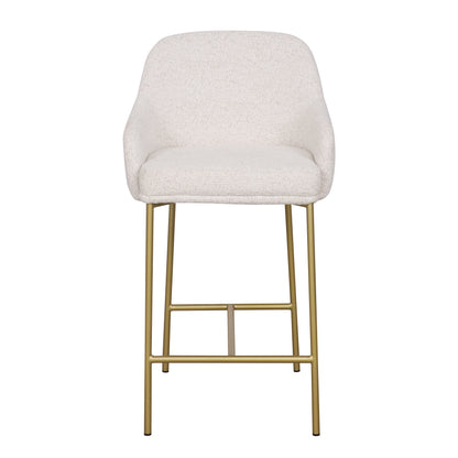 Loom & Living - Lauren Bar Stool - Gold & Beige