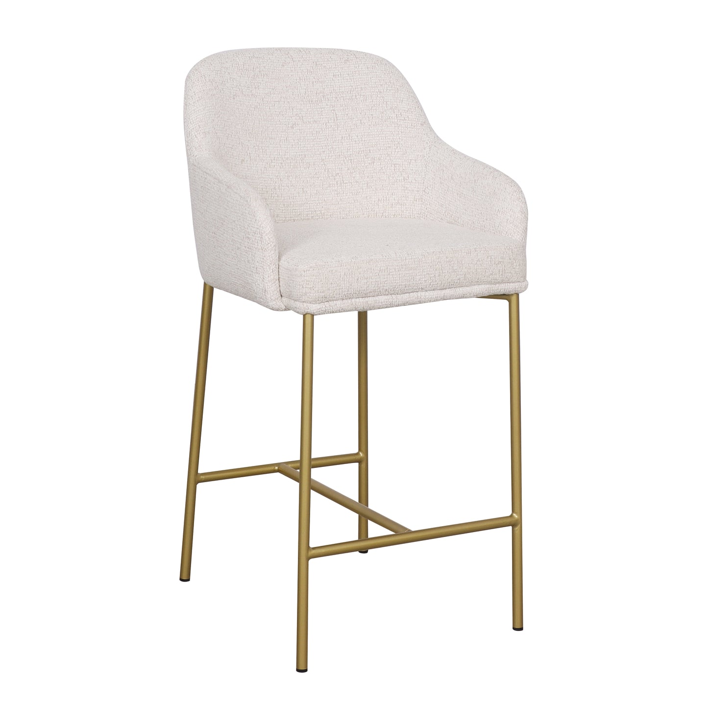 Loom & Living - Lauren Bar Stool - Gold & Beige