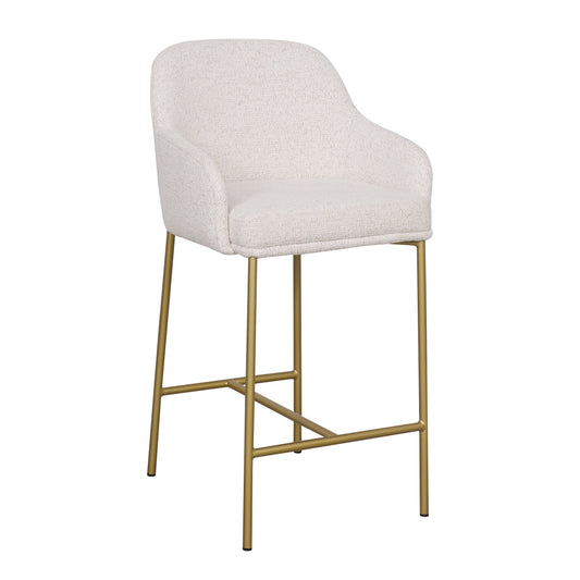 Loom & Living - Lauren Bar Stool - Gold & Beige