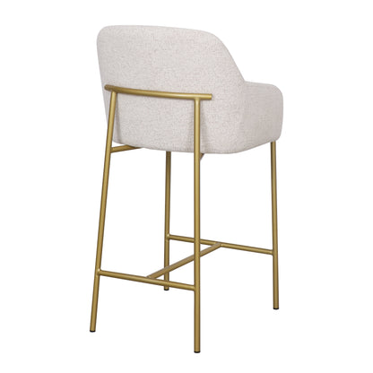 Loom & Living - Lauren Bar Stool - Gold & Beige
