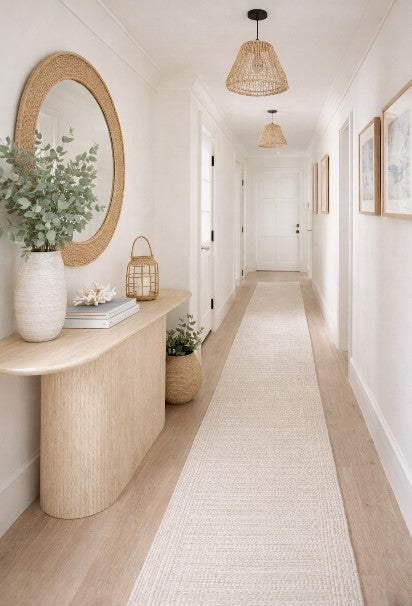 Loom & Living Dash Travertine Style Accent Hall Table