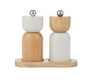Eta 3pc Wood S&P Set 15x7.5x12cm Ivory - Salt & Pepper