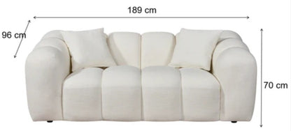 Annabelle 2 Seat White Sofa