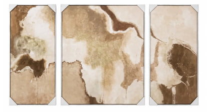 Desert Flow - Trio Set - White Framed Canvas - 200 x 120cm