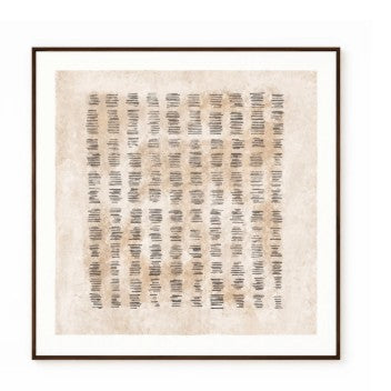 Earth Rhythm - Stretched Canvas with Oak Natural Frame - 120 x 120cm