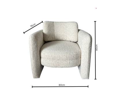 Loom & Living - Munson Textured Fabric Accent Chair - Hamptons