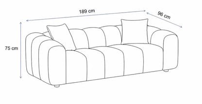 Annabelle 3 seat Sofa Lounge - Dust