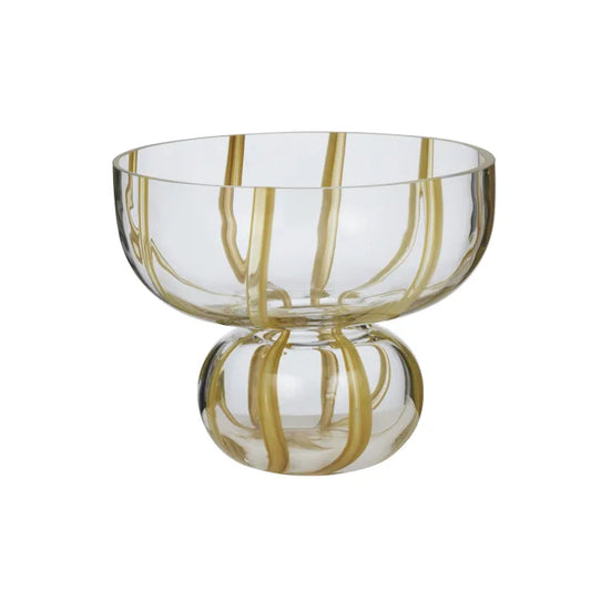 Walker Glass Vase Clear/Mustard