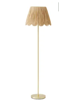 Sanita Metal/Raffia Floor Lamp