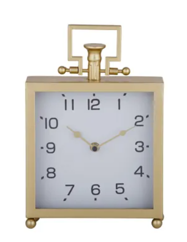 BELLA METAL DESK CLOCK 19.5X28.5CM GOLD