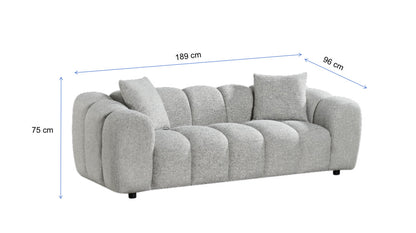 Annabelle 3 Seat Sofa Lounge -Storm
